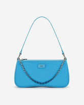 Eva Satin Gradient Chain Shoulder Bag - Lake Blue