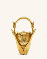 Ella Tulip Vase Top Handle Bag - Gold