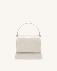 FAE Top Handle Crossbody - Ivory Croc