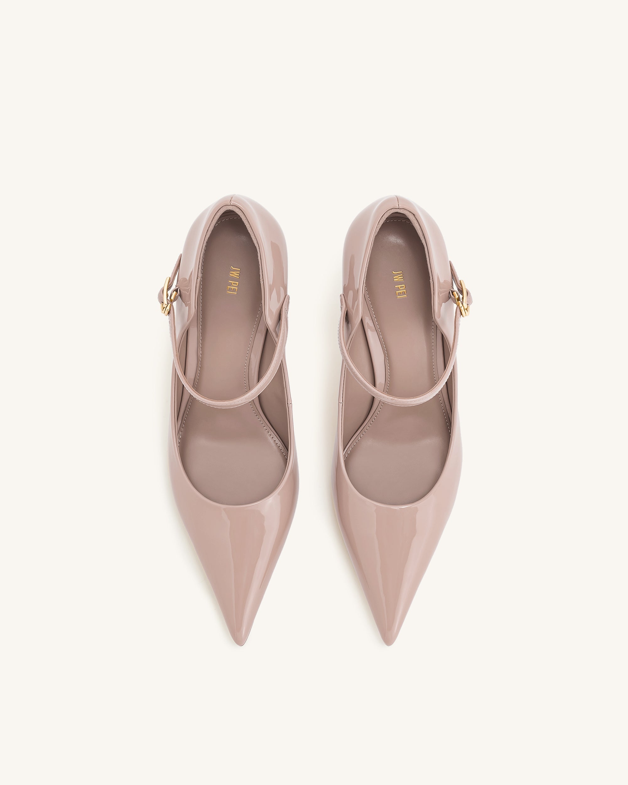 Thalina Patent Leather Pumps - Dusty Pink