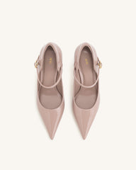 Thalina Patent Leather Pumps - Dusty Pink