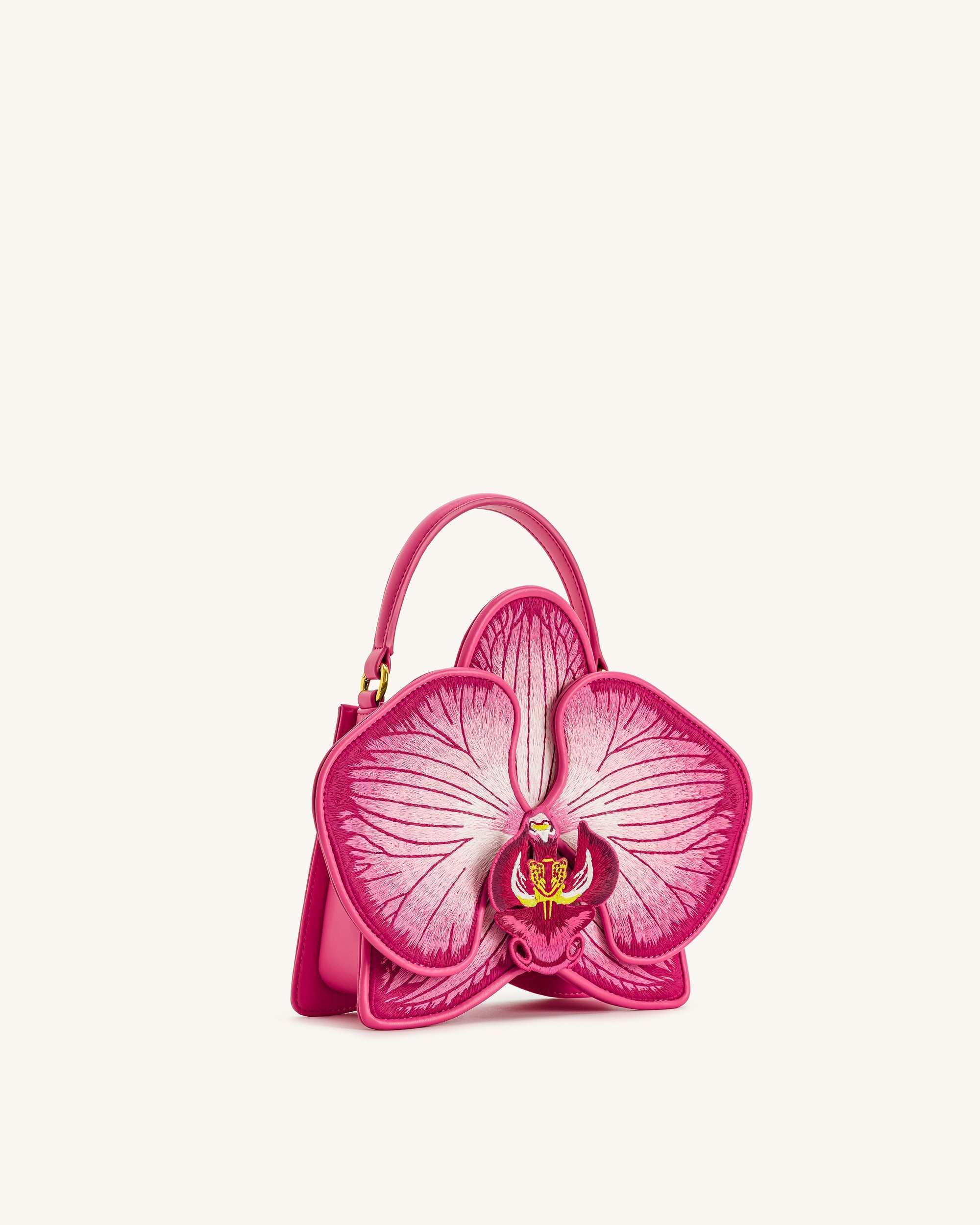 Flora Orchid Shaped Top Handle Bag - Pink