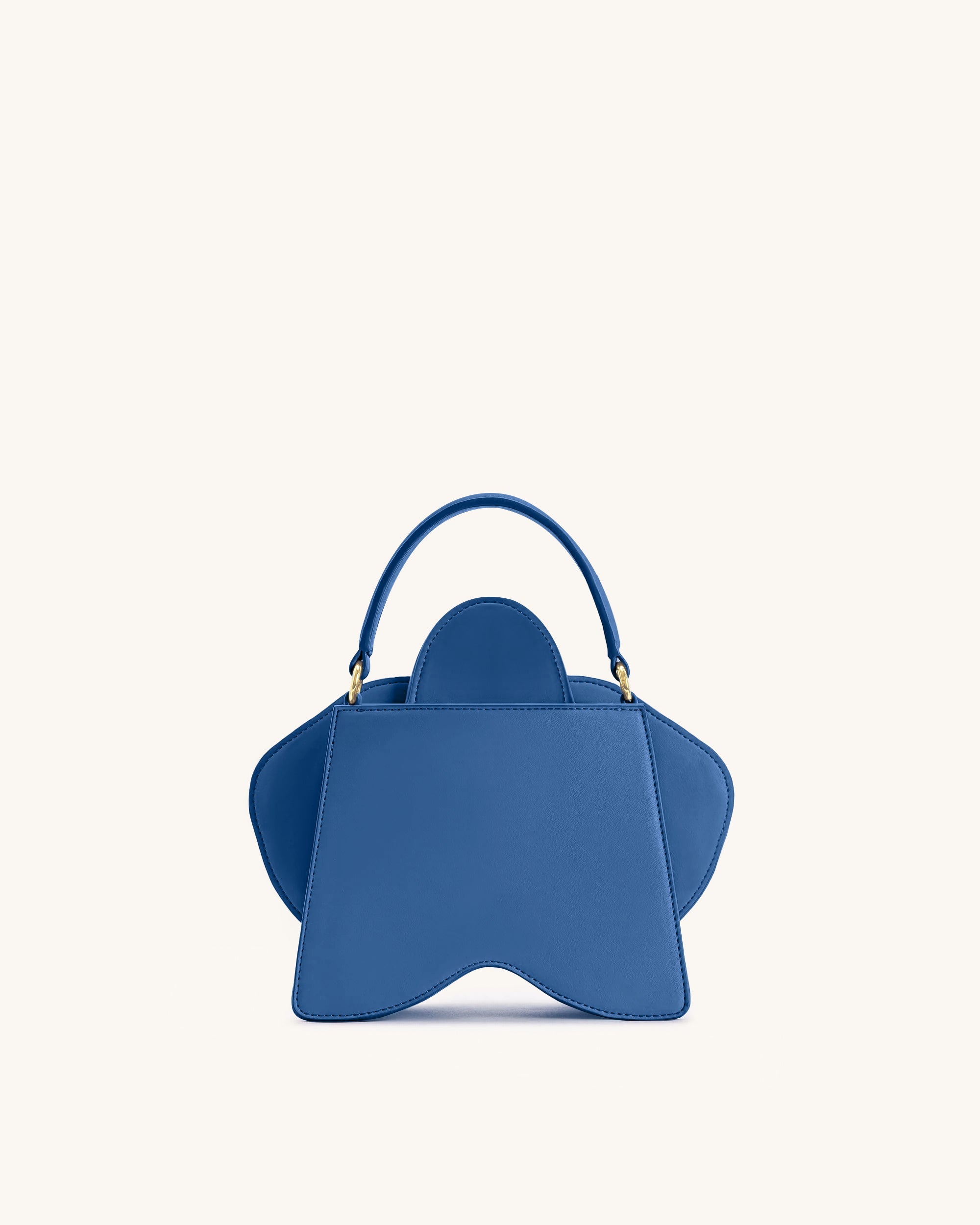 Flora Orchid Shaped Top Handle Bag - Blue