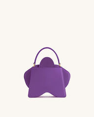 Flora Orchid Shaped Top Handle Bag - Purple